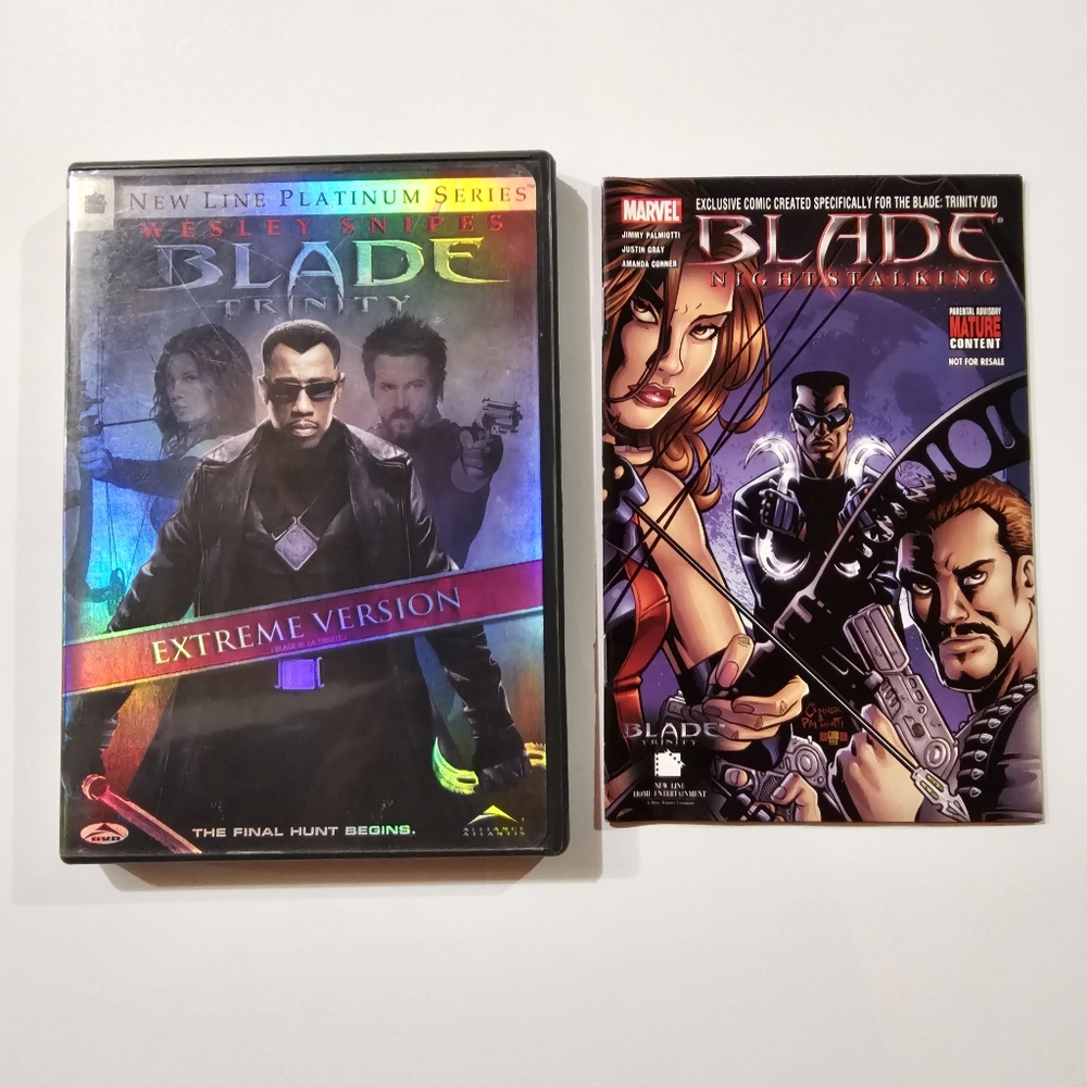 Blade Trinity Extreme Version DVD – Wesley Snipes – Insert & Exclusive Comic